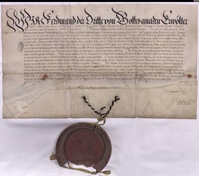 Slika 7 Listina, 2. marec 1640 – potrditev privilegijev trgu Radlje ob Dravi, PAM, Zbirka listin, SI_PAM0001_01131.